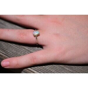 Opal ring, unique opal ring, alternative engagement ring  jewelry for her, birth
